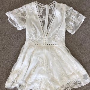 White Lace LF Romper (Seek)